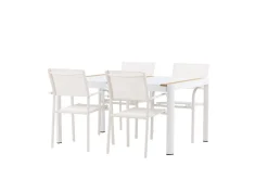 Togo Matgrupp Utomhus 150 cm Rektangulär med 4 Santorini Utestolar