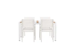 Togo Matgrupp Utomhus 150 cm Rektangulär med 4 Santorini Utestolar