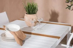 Togo Matgrupp Utomhus 150 cm Rektangulär med 4 Santorini Utestolar