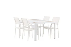 Togo Matgrupp Utomhus 150 cm Rektangulär med 4 Santorini Utestolar