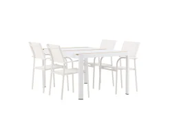 Togo Matgrupp Utomhus 150 cm Rektangulär med 4 Santorini Utestolar