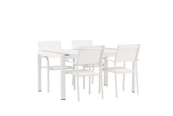 Togo Matgrupp Utomhus 150 cm Rektangulär med 4 Santorini Utestolar