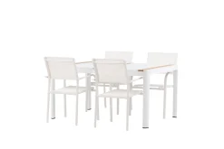 Togo Matgrupp Utomhus 150 cm Rektangulär med 4 Santorini Utestolar