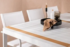 Togo Matgrupp Utomhus 200 cm Rektangulär med 6 Santorini Utestolar