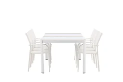 Togo Matgrupp Utomhus 200 cm Rektangulär med 6 Santorini Utestolar