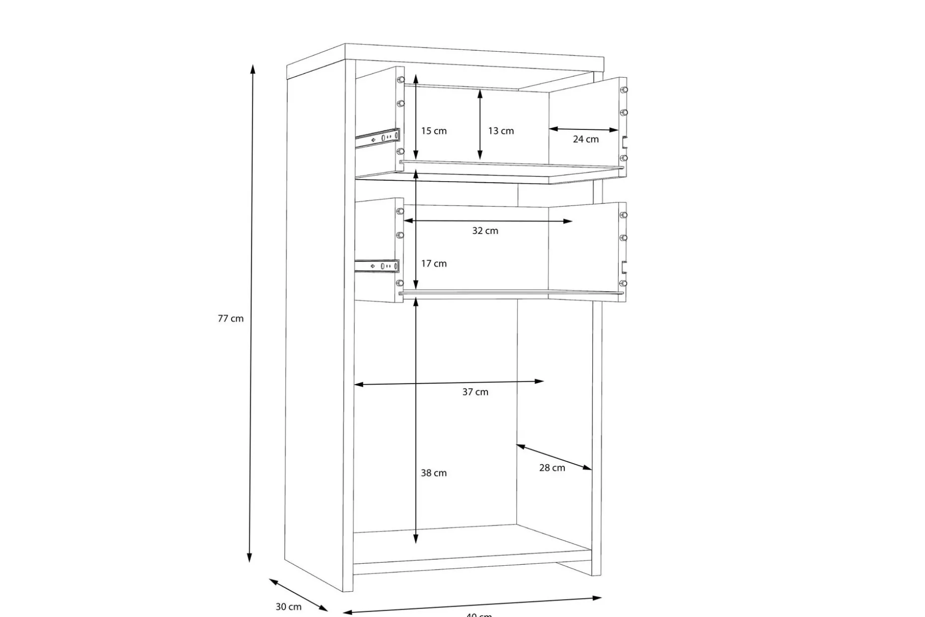 Toledor Sideboard 74x40 cm