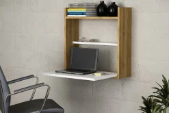 Toppley Väggskrivbord 60 cm med Förvaring Hyllor