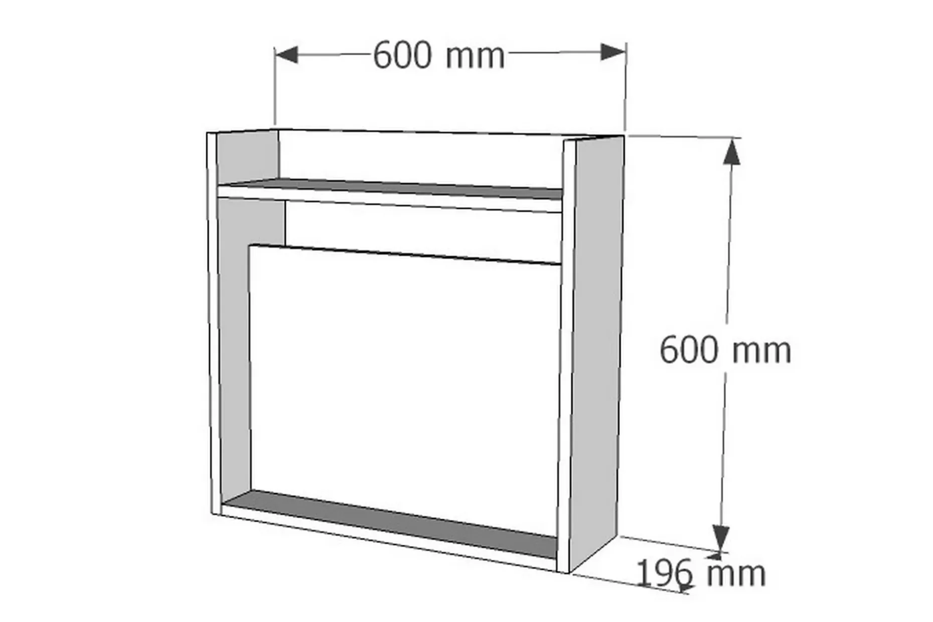 Toppley Väggskrivbord 60 cm med Förvaring Hyllor