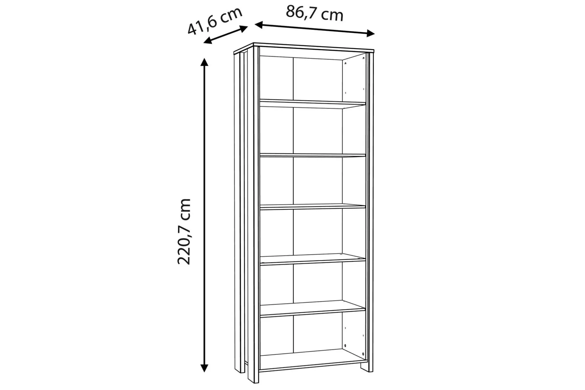 Torelles Bokhylla 42x87 cm
