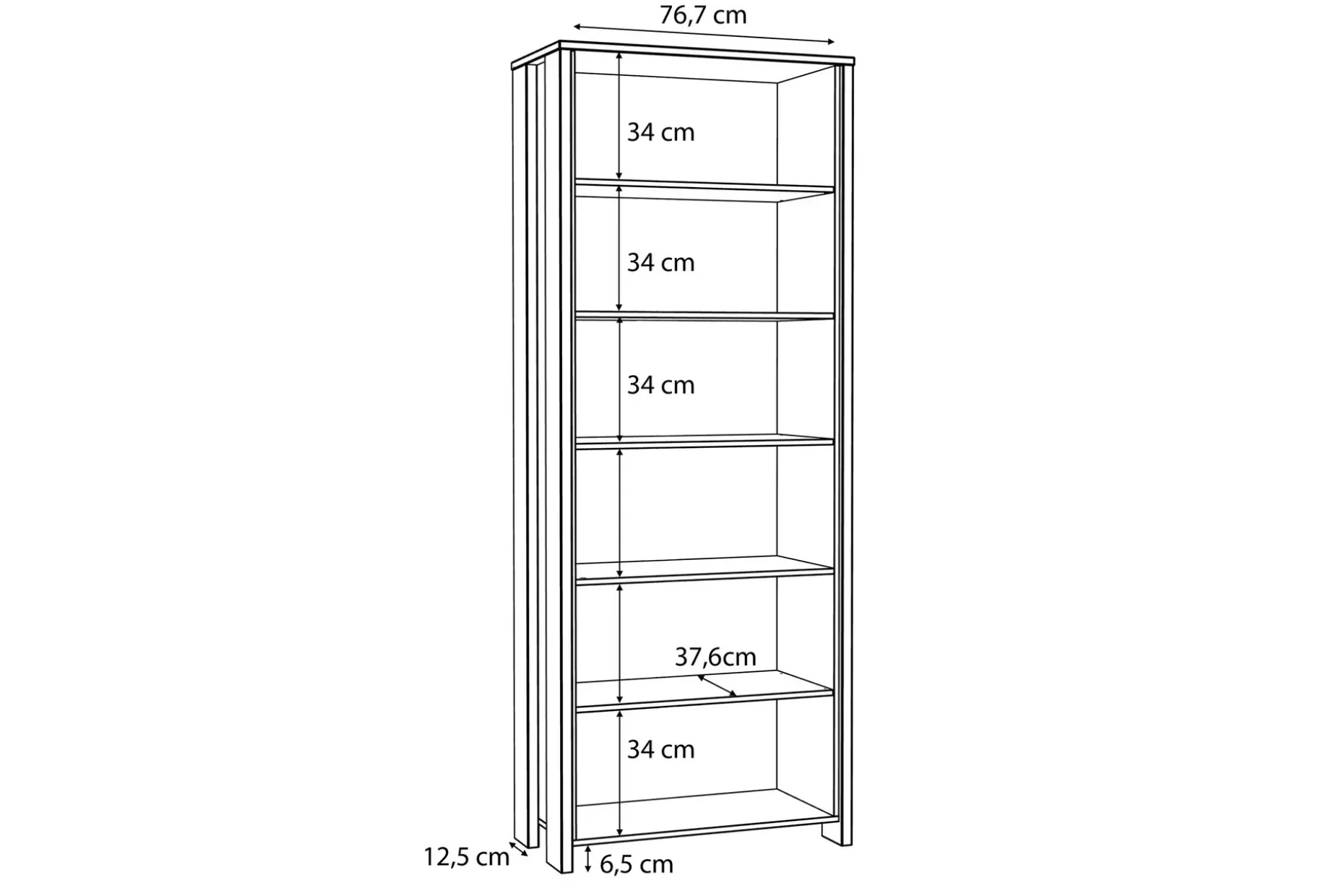 Torelles Bokhylla 42x87 cm