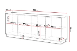 Torvalen Skänk 200x42 cm