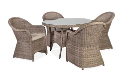 Toscana Matgrupp Utomhus 110 cm inkl 4 Utefåtöljer