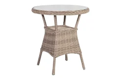 Toscana Runt Cafébord och Bistrobord Utomhus 65 cm Glas Konstrotting