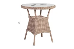 Toscana Runt Cafébord och Bistrobord Utomhus 65 cm Glas Konstrotting