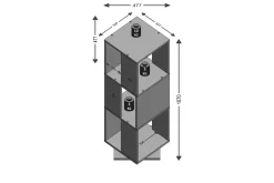 Tower Bokhylla 34 cm Vridbar