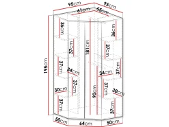Travic Garderob 95 cm