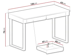 Travic Skrivbord 125 cm