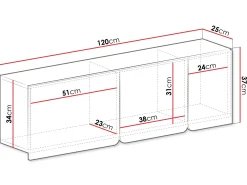 Travic Vägghängt Skåp 120 cm