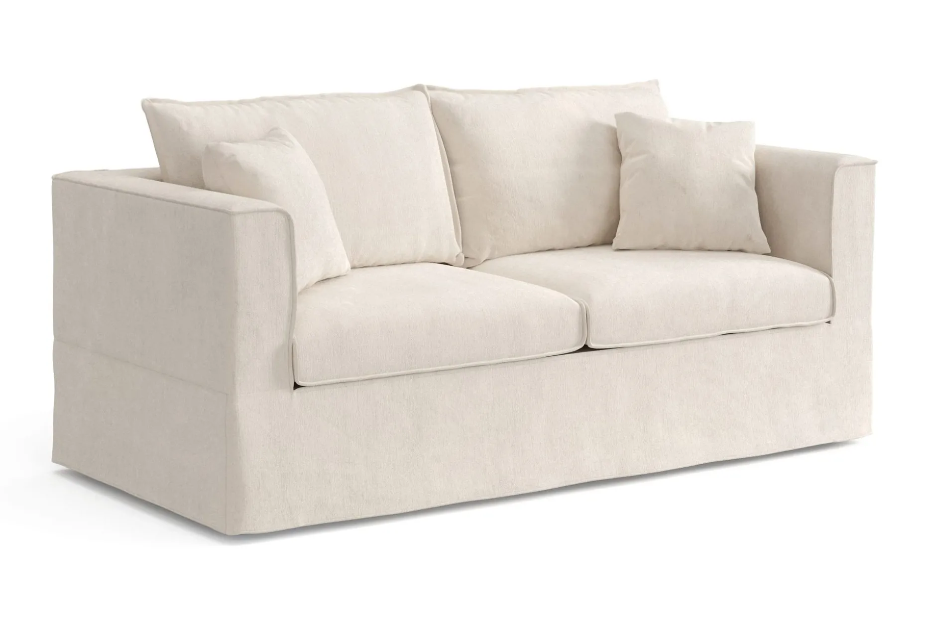 Travstad 3-sits Bäddsoffa i Chenille frammåtbäddad