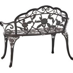 Trädgårdsbänk Piura 88 cm Aluminum