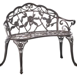 Trädgårdsbänk Piura 88 cm Aluminum