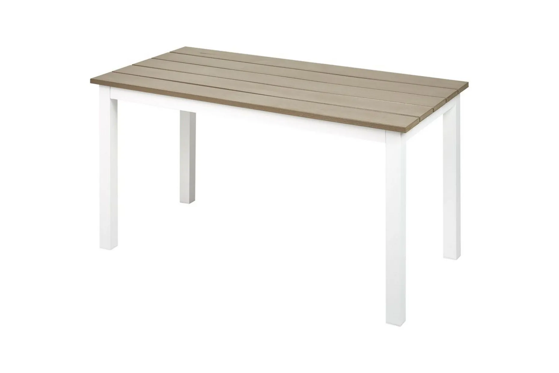 Trädgårdsbord Messina Ljus trä/vit, 52x96x50 cm