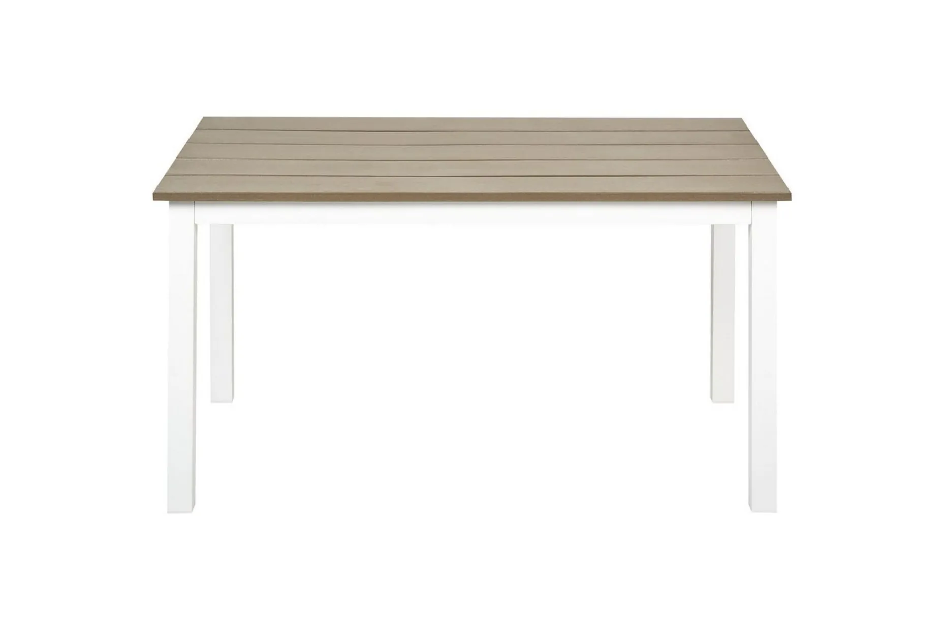 Trädgårdsbord Messina Ljus trä/vit, 52x96x50 cm