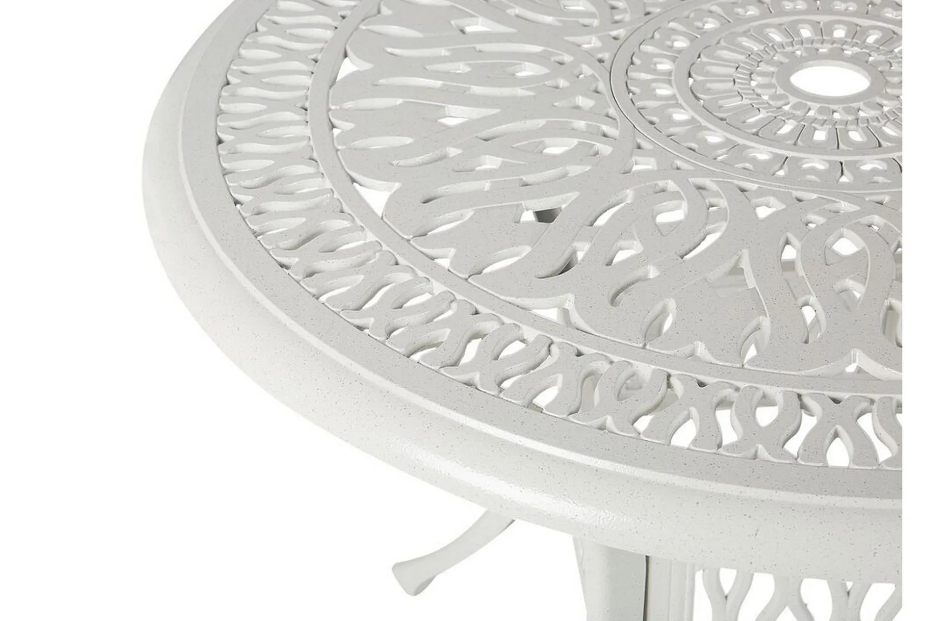 Trädgårdsbord rund 90 cm vit ANCONA