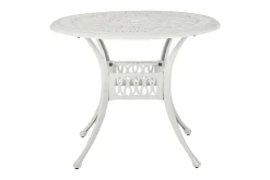 Trädgårdsbord rund 90 cm vit ANCONA