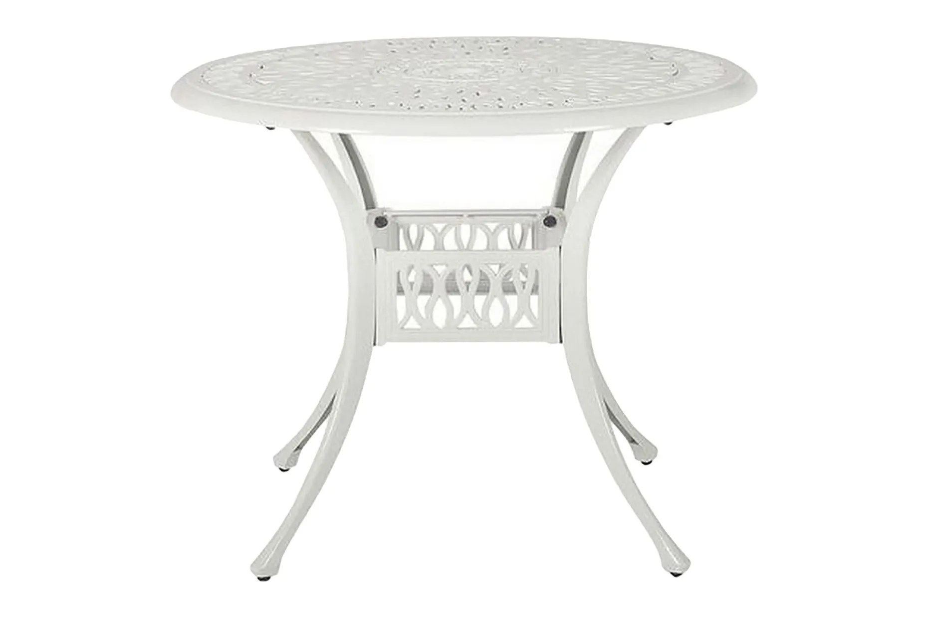 Trädgårdsbord rund 90 cm vit ANCONA