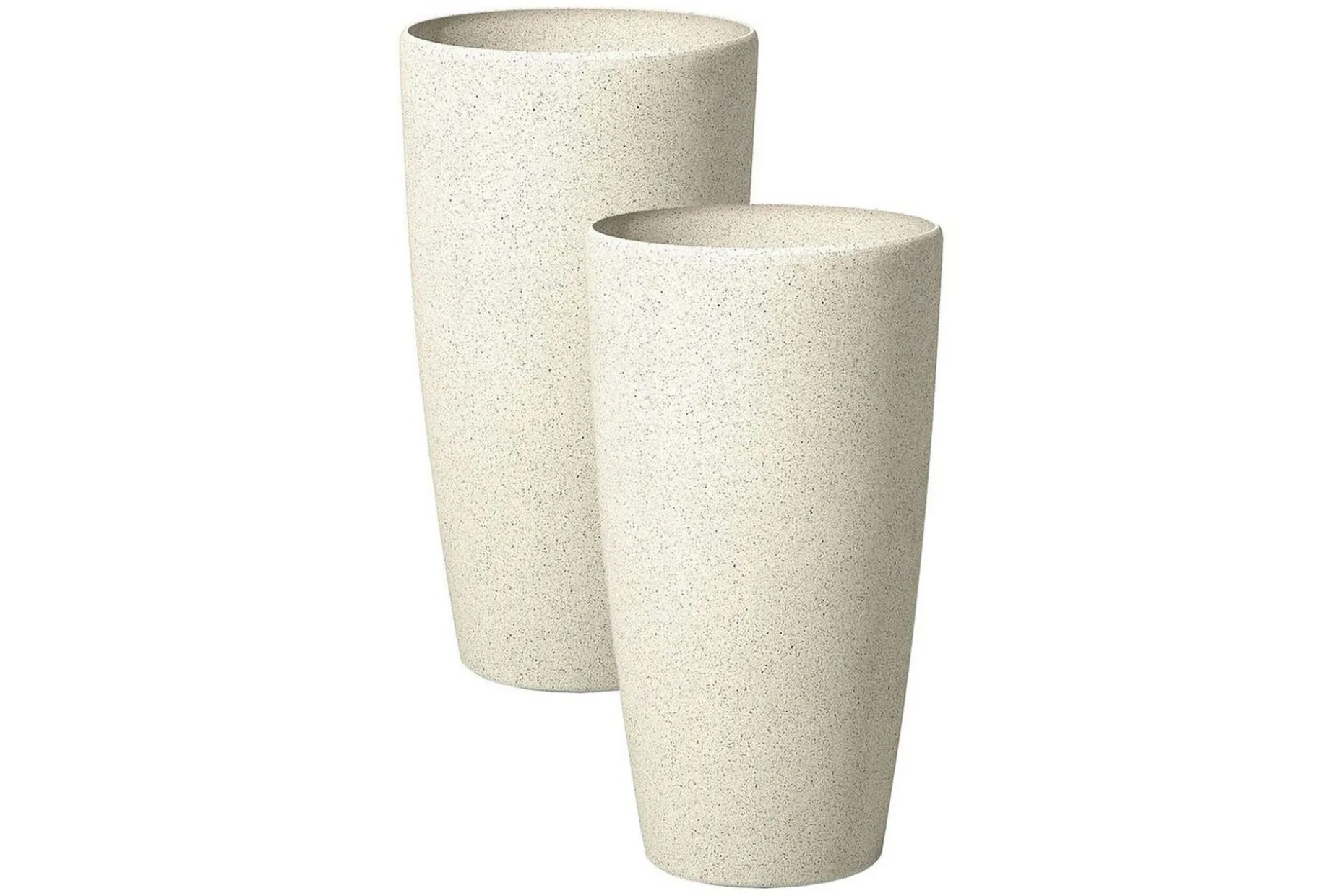 Trädgårdskruka Abdera set om 2 Beige, 23x23x42 cm