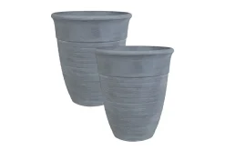 Trädgårdskruka Katalima set om 2 Grå, 50x50x58 cm