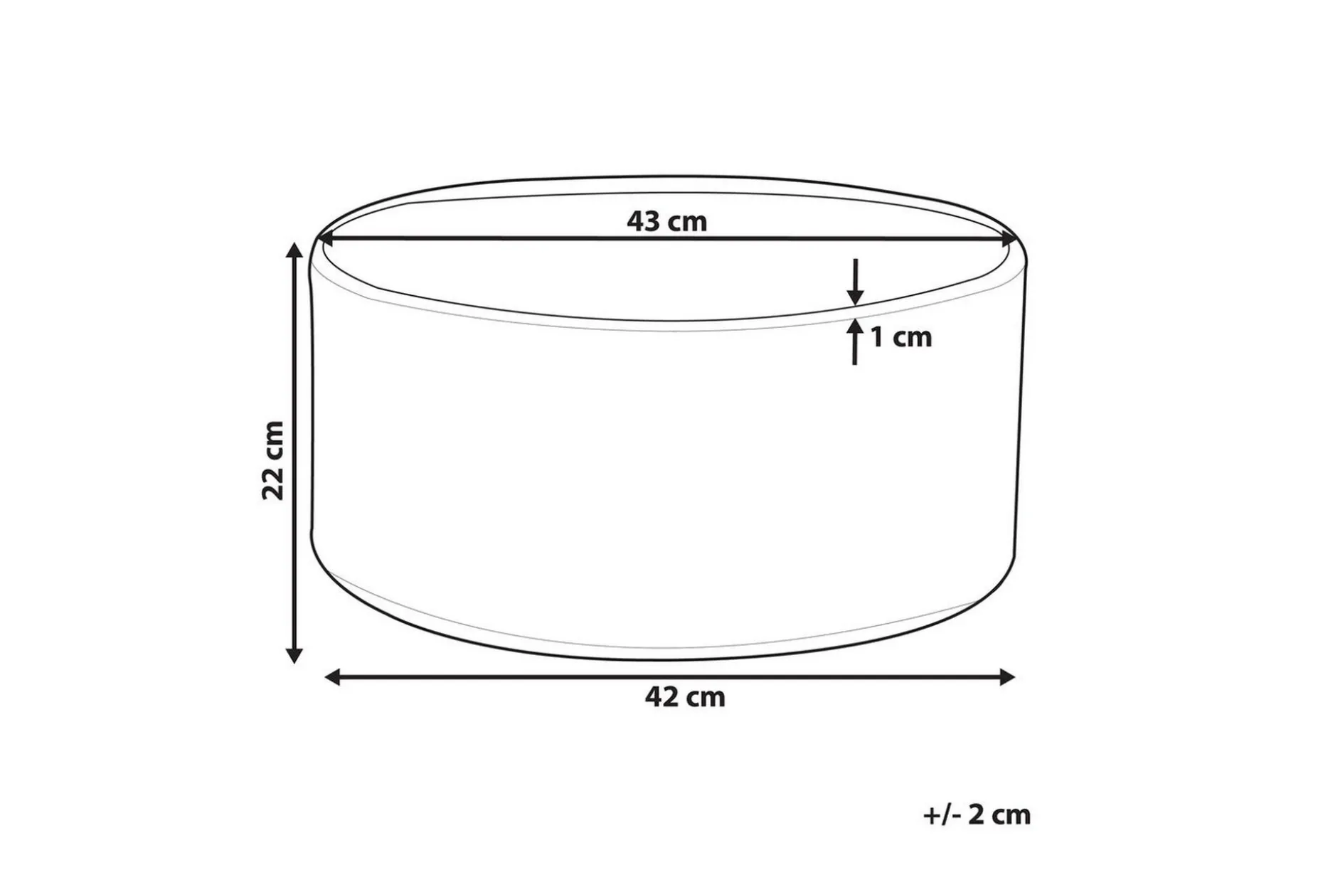 Trädgårdskruka Valta 43x43x22 cm