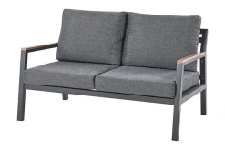 Trädgårdsmöbelset 4-sits mörkgrå DELIA