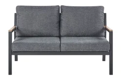 Trädgårdsmöbelset 4-sits mörkgrå DELIA