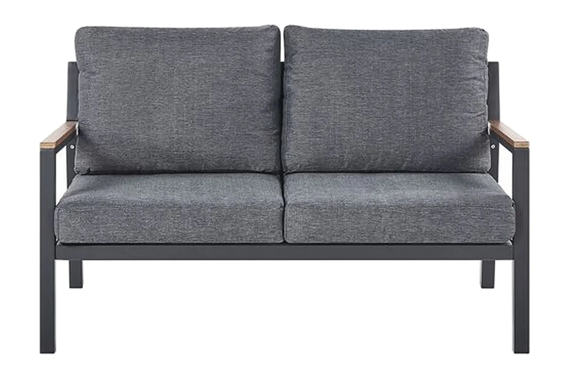 Trädgårdsmöbelset 4-sits mörkgrå DELIA