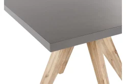Trädgårdsset av Utebord och 4 pallar 90 x 90 cm OLBIA