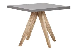 Trädgårdsset av Utebord och 4 pallar 90 x 90 cm OLBIA