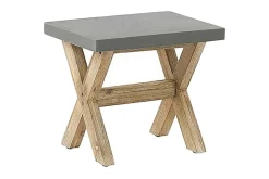 Trädgårdsset av Utebord och 4 pallar 90 x 90 cm OLBIA