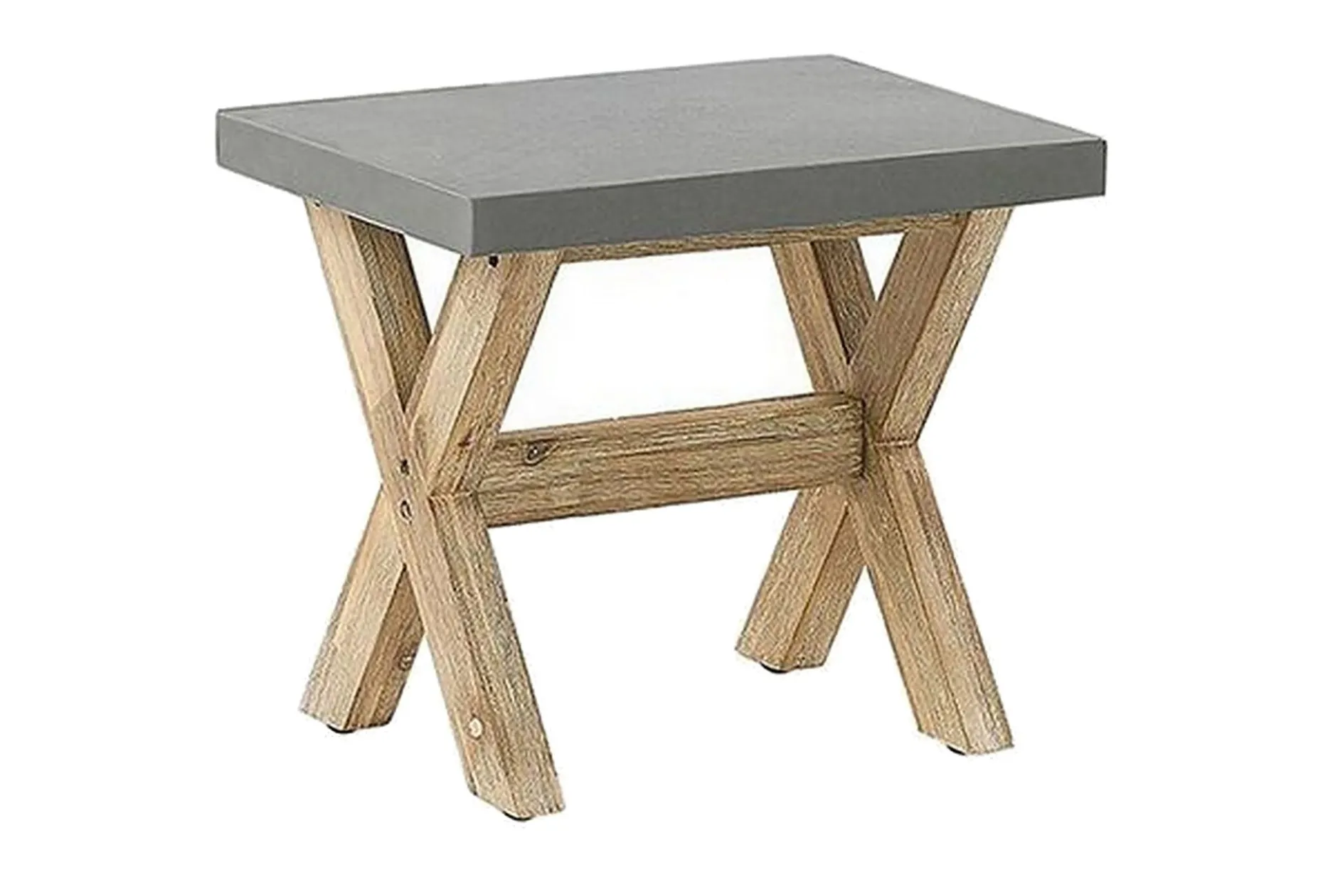 Trädgårdsset av Utebord och 4 pallar 90 x 90 cm OLBIA