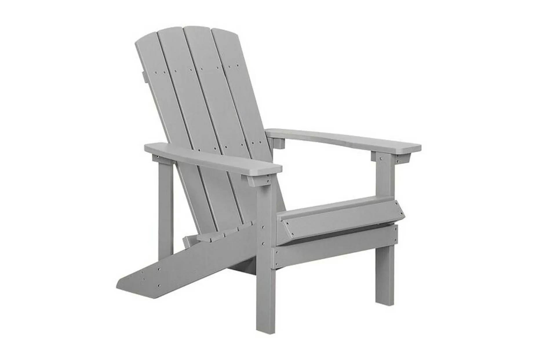 Trädgårdsstol med fotpall ljusgrå ADIRONDACK