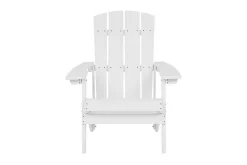 Trädgårdsstol med fotpall vit ADIRONDACK
