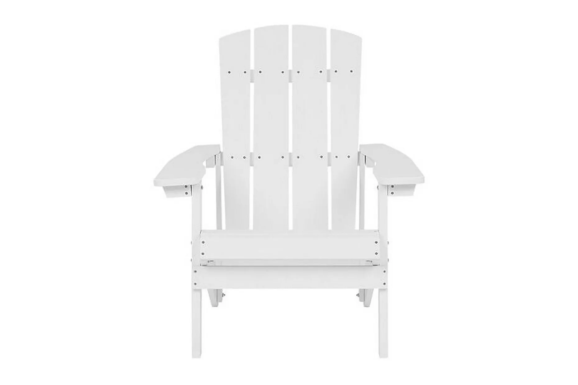 Trädgårdsstol med fotpall vit ADIRONDACK