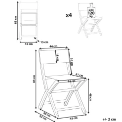Trädgårdsstol Talca 4-pack