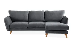 Trend Lyx 3-sits Högervänd L-formad Divansoffa i Tyg