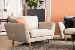 Trend Lyx 4-sits Högervänd L-formad Schäslongsoffa i Tyg