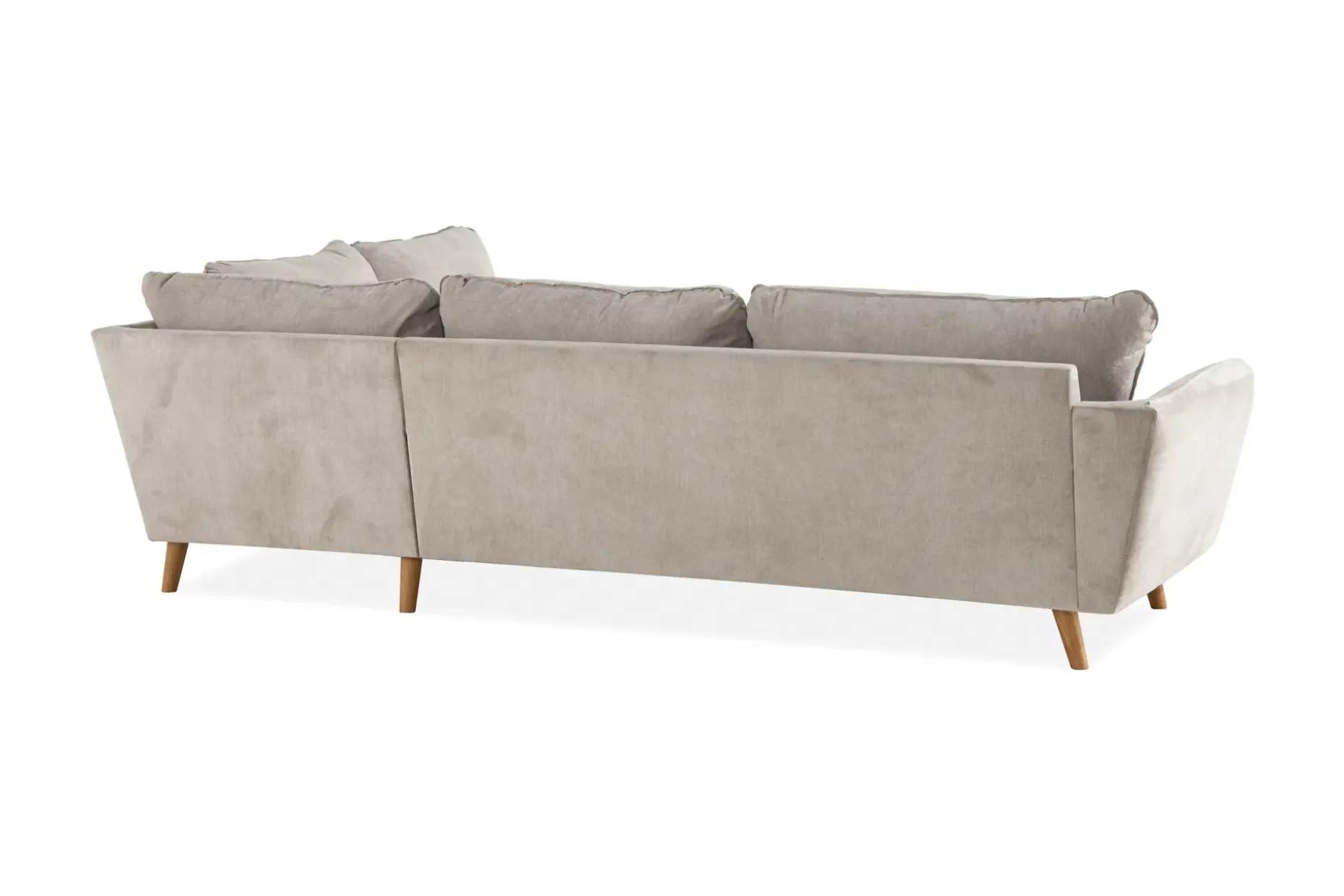 Trend Lyx 4-sits Högervänd L-formad Schäslongsoffa i Tyg
