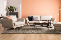 Trend Lyx 4-sits Högervänd L-formad Schäslongsoffa i Tyg