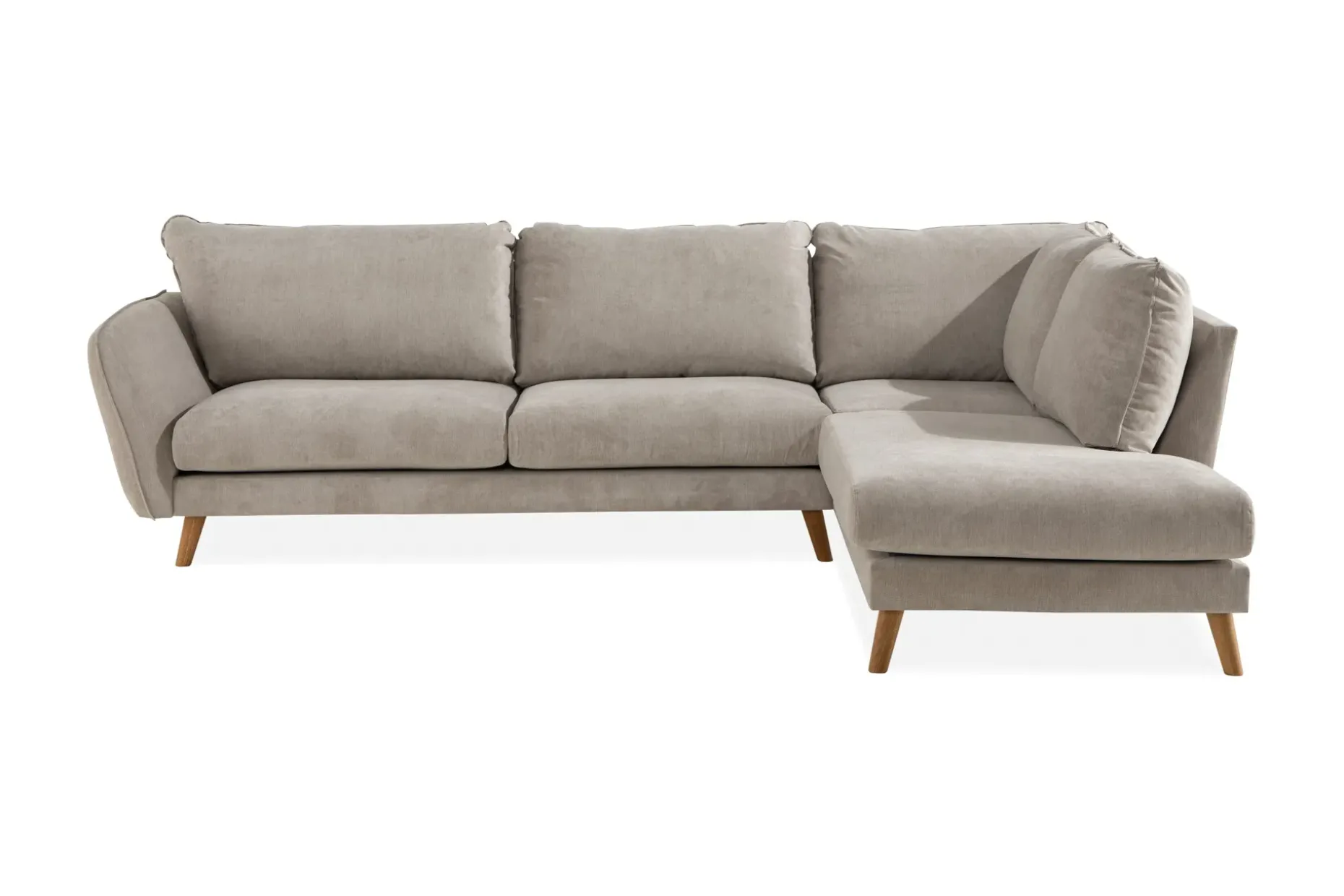 Trend Lyx 4-sits Högervänd L-formad Schäslongsoffa i Tyg