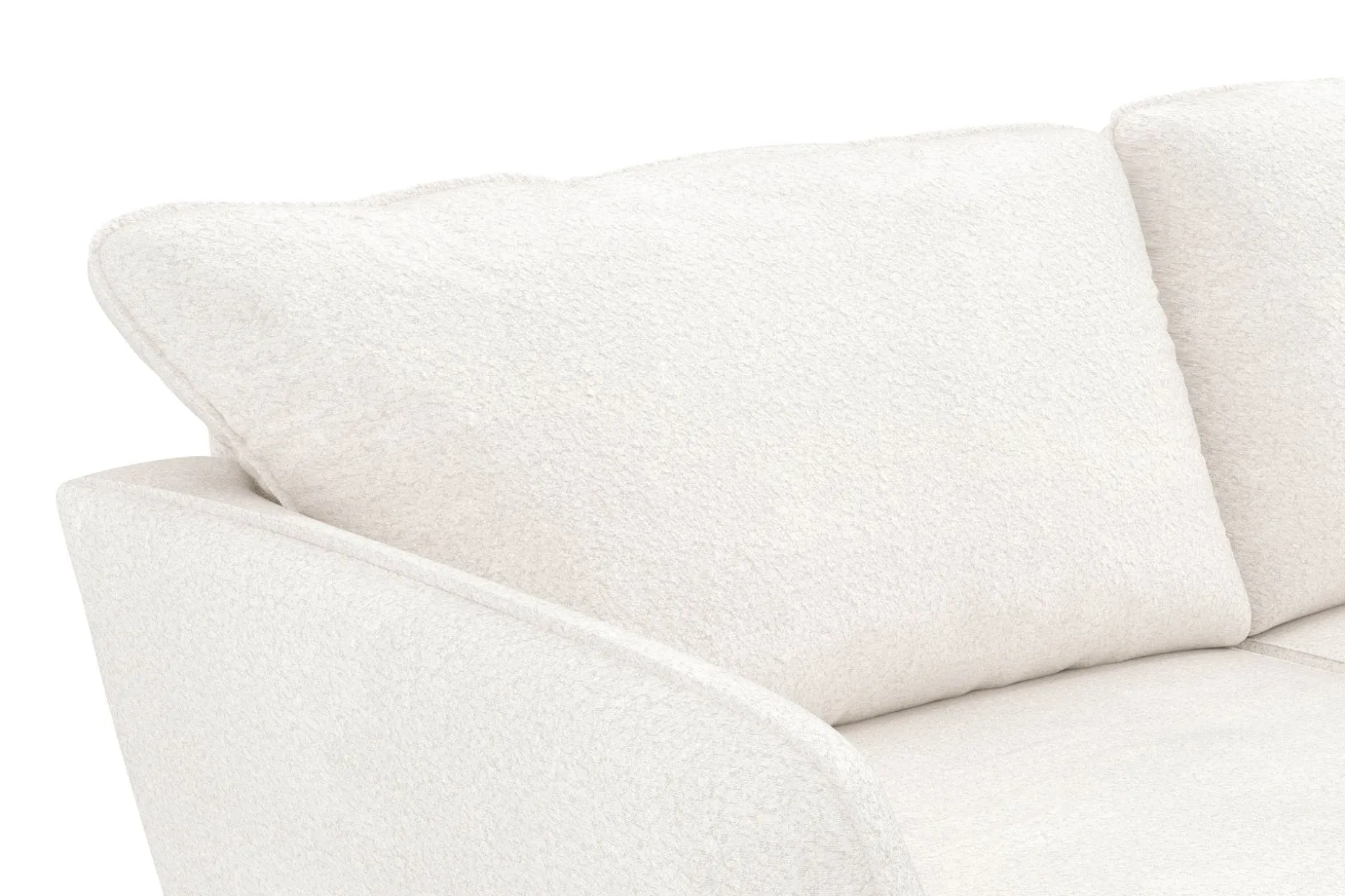 Trend Lyx 4-sits Vänstervänd U-formad Soffa med Divan och Schäslong i Bouclé